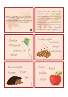 Vorschau - Aufgabenkarten - Reizwortgeschichten Herbst - Seite 1