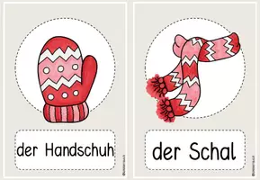 Vorschau - Fördermaterial/Inklusion - Bild- und Wortkarten Winter/ DAZ- und Anfangsunterricht - Seite 1