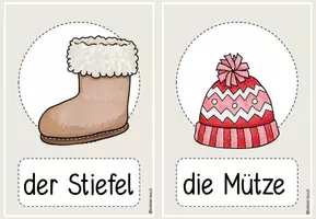 Vorschau - Fördermaterial/Inklusion - Bild- und Wortkarten Winter/ DAZ- und Anfangsunterricht - Seite 2