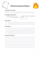 Vorschau - Arbeitsblätter - Experiment "Verbrennung eines Papiers" 🔥 - Deckblatt