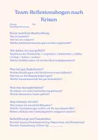 Vorschau - Lehrpläne/Lehrermaterial - Team-Reflexionsbogen nach Krisen - Seite 1