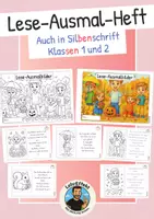 Vorschau - Mal- und Bastelvorlagen - Lese-Ausmalbilder Herbst - Klassenstufe 1 und 2 - Deckblatt