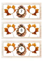 Vista previa - Tarjetas / Manipulativos - Números vecinos 1-10 (otoño) - página 2