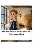 Vorschau - Mal- und Bastelvorlagen - Weihnachten in der Ukraine mit Zoriana und Tara - Deckblatt
