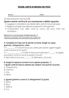 anteprima - Compiti in classe/Test - Esame: tabella delle unità di misura del peso - Pagina 1