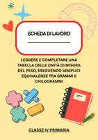 anteprima - Esercizi - SL tabella delle unità di misura del peso - Pagina di copertina