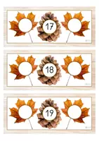 Vista previa - Tarjetas / Manipulativos - Números vecinos 11-20 (otoño) - página 2