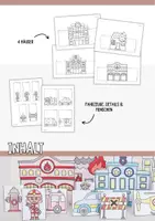 Vorschau - Mal- und Bastelvorlagen - Teil der Bastelreihe „Meine Stadt“– Feuerwehr & Co - Seite 1
