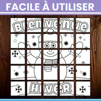 Aperçu - Jeux - Affiche Collaborative Saison d’Hiver à Colorier - Page 2