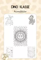 Vorschau - Mal- und Bastelvorlagen - 25 Ausmalbilder Dino - Deckblatt