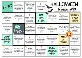 Vorschau - Arbeitsblätter - Würfelspiel - Halloween | 6 ZEITEN MIX - Seite 3