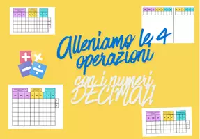 anteprima - Esercizi - Allenamento nelle 4 operazioni- numeri interi e decimali - Pagina di copertina