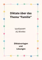 Vorschau - Arbeitsblätter - Diktate DaF/DaZ Vorklasse A1 Familie - Deckblatt