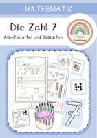 Vorschau - Arbeitsblätter - Die Zahl 7 (1. Klasse und Vorschule) - Deckblatt