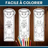 Aperçu - Jeux - Modèle de Marque Pages d’Hiver à Colorier - Page 3