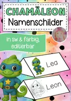 Vorschau - Anderer Materialtyp - Chamäleonklasse Namenschilder im Superheldenstil - Deckblatt