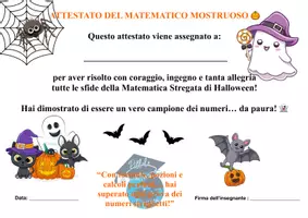 anteprima - Materiale di supporto/inclusione - Attestati matematici mostruosi! - Pagina 1
