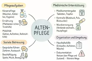 Vorschau - Arbeitsblätter - AB mit Fragen zum Thema "Altenpflege" + Lösungsblatt + Mindmap + Infografik - Seite 2