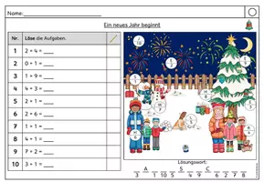 Vorschau - Arbeitsblätter - Rechenspur: Silvester/Neujahr - Ein neues Jahr beginnt (Klasse 1-3) - Seite 2