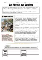 Vorschau - Arbeitsblätter - Das Attentat von Sarajevo / Beginn des 1. Weltkriegs - Seite 1