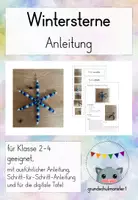 Vorschau - Mal- und Bastelvorlagen - Wintersterne basteln: Anleitungen - Deckblatt
