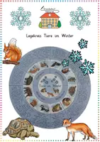 Vorschau - Anderer Materialtyp - Legekreis: Tiere im Winter – Interaktive Erarbeitung der Überlebensstrategien (Sachunterricht / Biologie) - Deckblatt