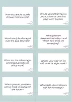 Vista previa - Hojas de trabajo - Conversation Questions - The World of Work - página 1