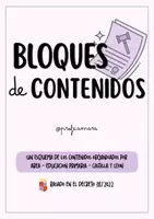 Vista previa - Tarjetas / Manipulativos - ESQUEMA DE CONTENIDOS POR ÁREAS - Portada
