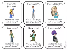 Vorschau - Spiele - I have who has irregular verbs (Spiel für die 5/6 Klasse) - Seite 1