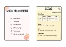 Vorschau - Arbeitsblätter - Musik beschreiben in einfacher Sprache - Seite 1