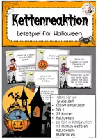 Vorschau - Spiele - Kettenreaktion Lesespiel Halloween Deutsch Sek I - Deckblatt