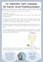 Vorschau - Spiele - Ich habe wer hat Groß- Kleinbuchstaben - Seite 1