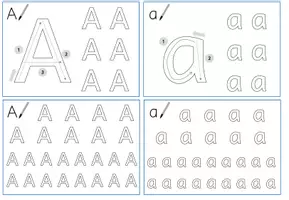 Vorschau - Arbeitsblätter - 104 Nachspurkarten Groß und Kleinbuchstaben - Seite 2