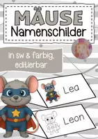 Vorschau - Anderer Materialtyp - Mausklasse Namenschilder im Superheldenstil - Deckblatt