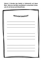 Vorschau - Arbeitsblätter - WINTER-GEDICHT, Begeleitetes Schreiben, 3 Fach Differenziert - Seite 3