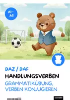 Vorschau - Arbeitsblätter - DaZ/DaF - HANDLUNGSVERBEN - Verben konjugieren, Grammatik - Deckblatt
