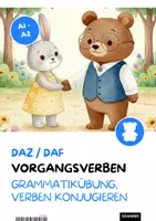 Vorschau - Arbeitsblätter - DaZ/DaF - VORGANGSVERBEN - Verben konjugieren, Grammatik - Deckblatt