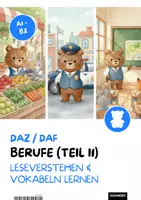 Vorschau - Arbeitsblätter - DaZ/DaF - BERUFE II - Kurzgeschichten, Fragen und Vokablen - Deckblatt