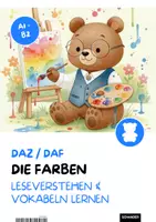 Vorschau - Arbeitsblätter - DaZ/DaF - FARBEN - Kurzgeschichten, Fragen und Vokabeln - Deckblatt