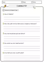 Vorschau - Arbeitsblätter - E-Mobilität Umwelt Lesetext mit Richtig Falsch Multiple Choice und Offenen Fragen - Seite 3