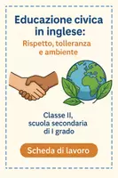 anteprima - Esercizi - Educazione civica in inglese: Rispetto, tolleranza e ambiente - Pagina di copertina