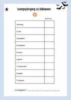 Vorschau - Arbeitsblätter - Lesespaziergang Halloween - Kl. 3/4 Englisch differenziert - Seite 1