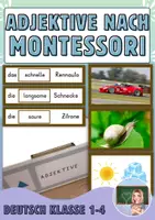 Vorschau - Fördermaterial/Inklusion - Adjektive nach Montessori - Deckblatt