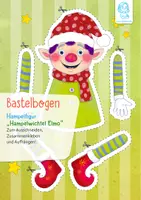 Vorschau - Mal- und Bastelvorlagen - Bastelbogen: Hampelmann "Wichtel Elmo" - Deckblatt