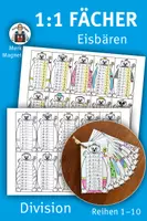 Vorschau - Mal- und Bastelvorlagen - Einsdurcheins Fächer inkl. Poster, EISBÄREN-Klasse, Division - Deckblatt