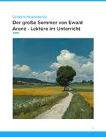 Vorschau - Unterrichtsreihen - Unterrichtsmaterial: Der große Sommer von Ewald Arenz - Deutsch SEK II - Deckblatt