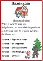 Vorschau - Stundenentwürfe - Märchen Rotkäppchen – Unterrichtsmaterial für die Gruppenarbeit - Seite 1