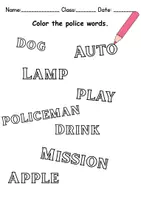Vorschau - Arbeitsblätter - Polizei / Police • Anmalen / Painting Englisch - Kunst - Seite 2