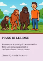 anteprima - Piani di lezione - Riconoscere le principali caratteristiche delle scimmie antropomorfe e confrontarle con l’essere umano - Pagina di copertina