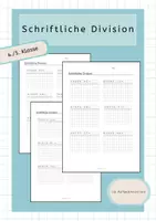 Vorschau - Stationenlernen - Schriftliche Division mit zwei-stelligen Divisoren - Deckblatt